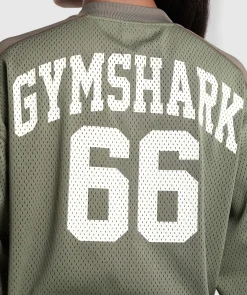 DAMES Gymshark T-shirts*Mesh Long Sleeve Varsity Top