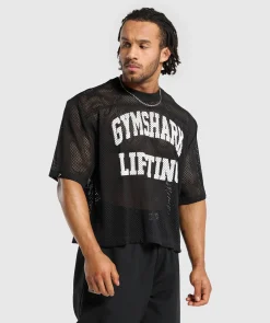 Heren Gymshark T-shirts*Mesh Oversized T-Shirt