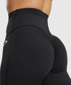 DAMES Gymshark Leggings|Zwarte Leggings*Mesh Waistband Leggings