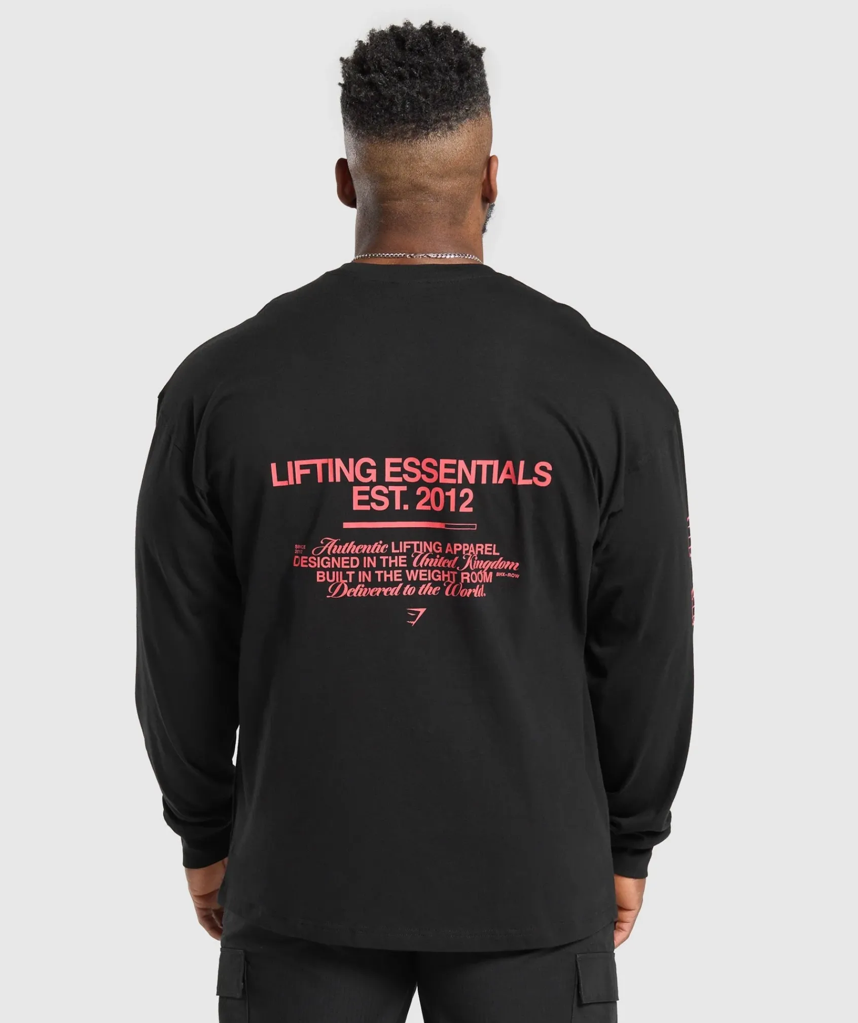 Heren Gymshark T-shirts*Metal Lifting Graphic Long Sleeve T-Shirt