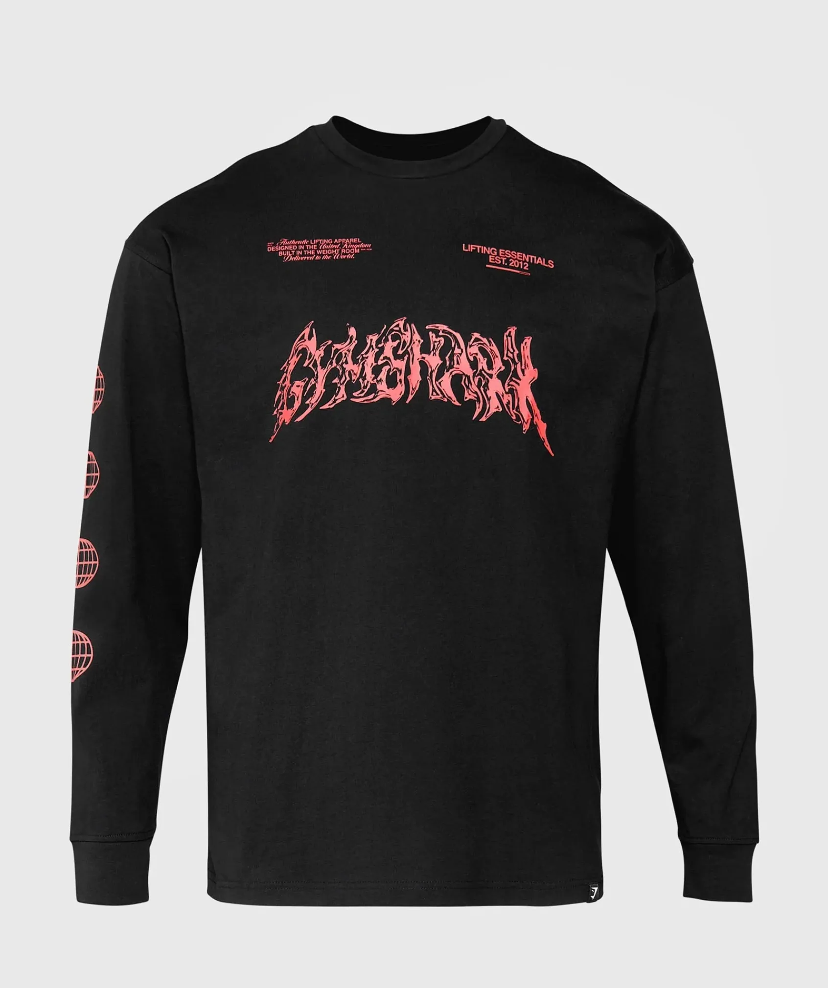 Heren Gymshark T-shirts*Metal Lifting Graphic Long Sleeve T-Shirt