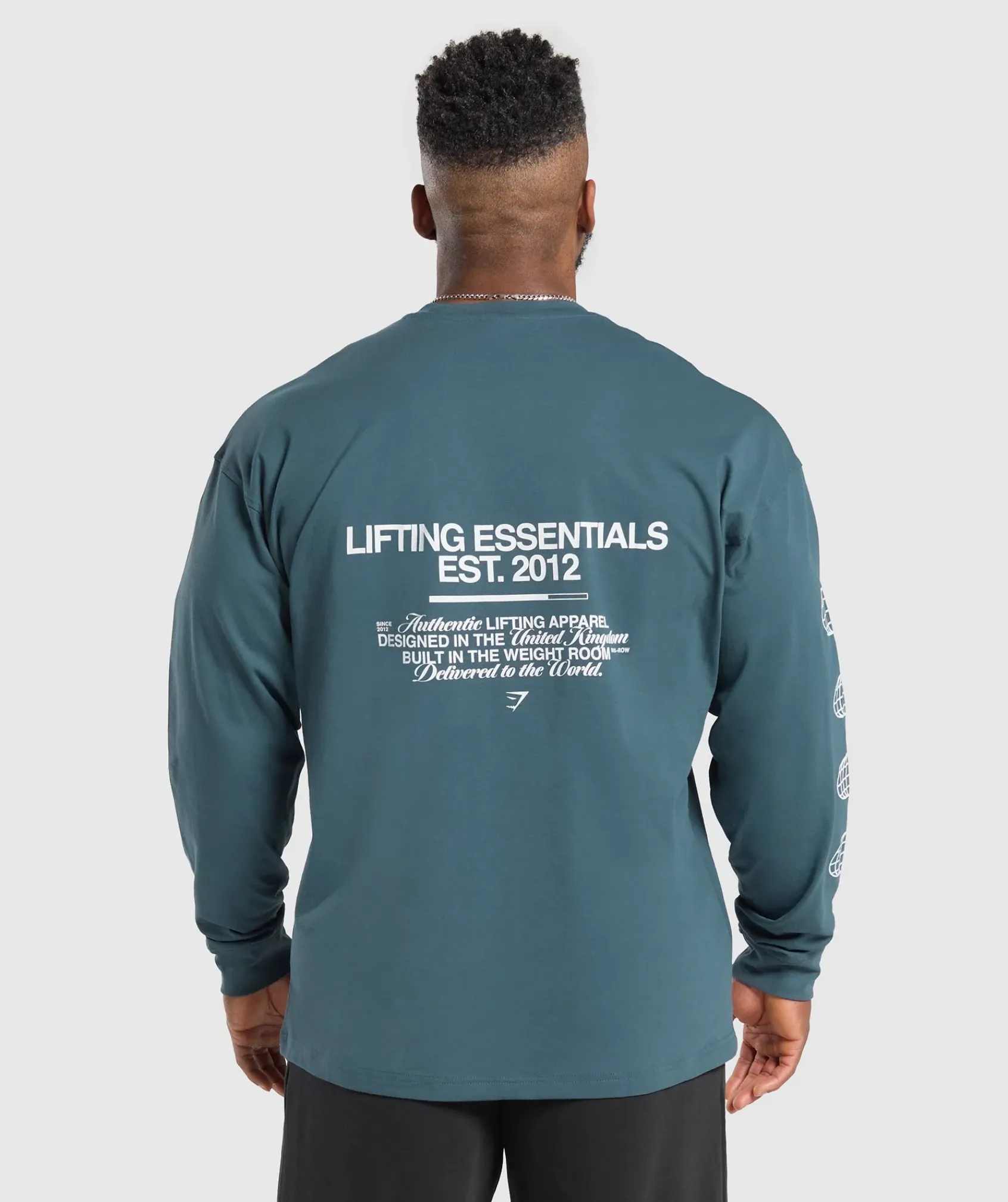 Heren Gymshark T-shirts*Metal Lifting Graphic Long Sleeve T-Shirt