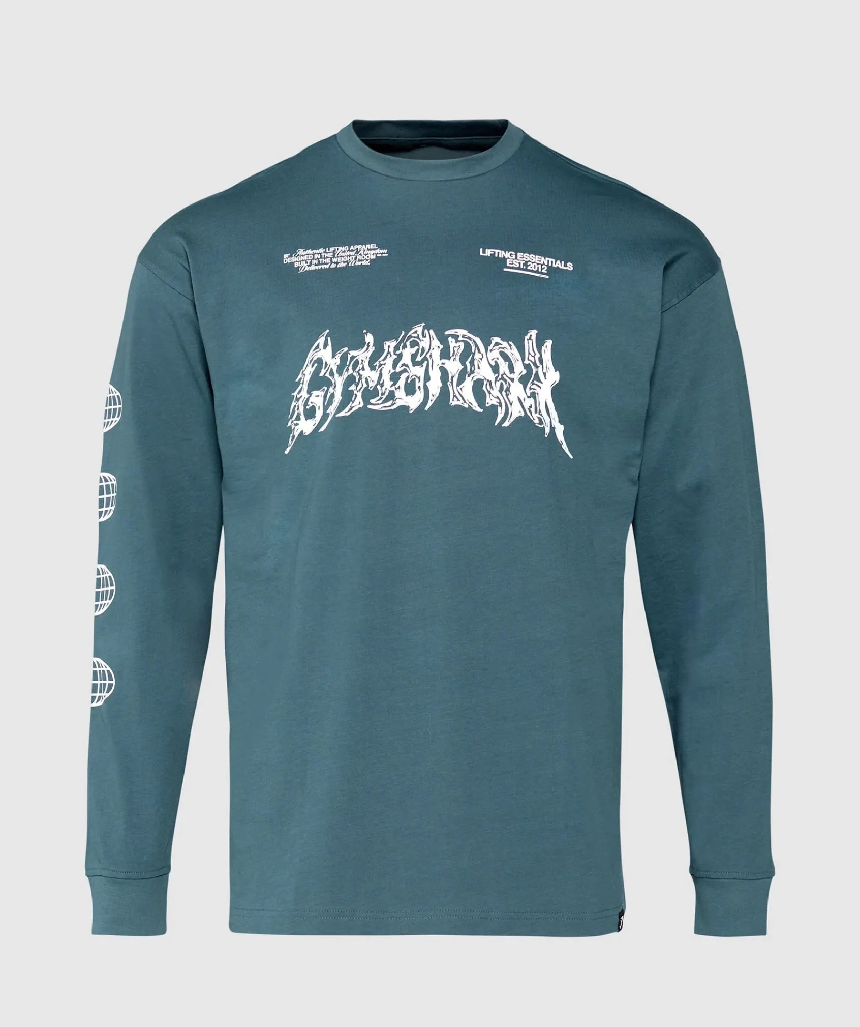 Heren Gymshark T-shirts*Metal Lifting Graphic Long Sleeve T-Shirt