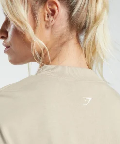 DAMES Gymshark T-shirts*Monogram Oversized Long Sleeve Top