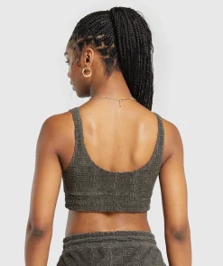 DAMES Gymshark Sport-bh's|T-shirts*Monogram Towelling Bralette