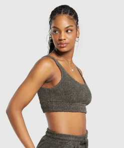 DAMES Gymshark Sport-bh's|T-shirts*Monogram Towelling Bralette