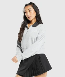 DAMES Gymshark Hoodies & Truien*Outline Graphic Oversized 1/4 Zip Pullover