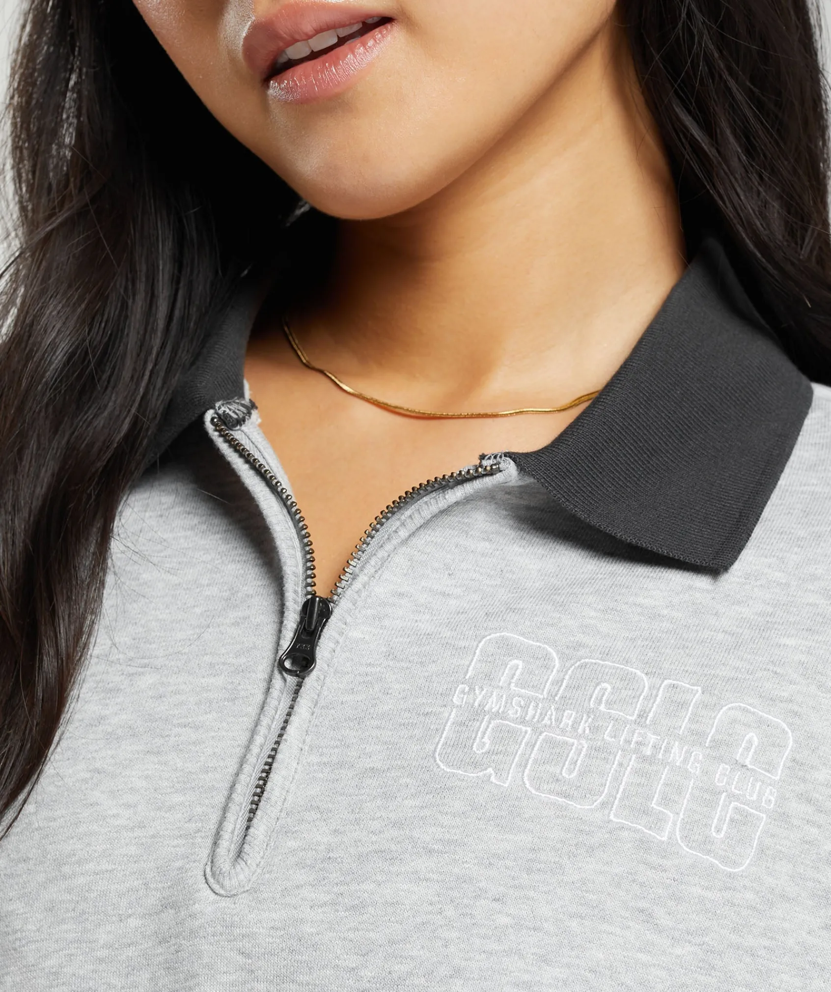 DAMES Gymshark Hoodies & Truien*Outline Graphic Oversized 1/4 Zip Pullover