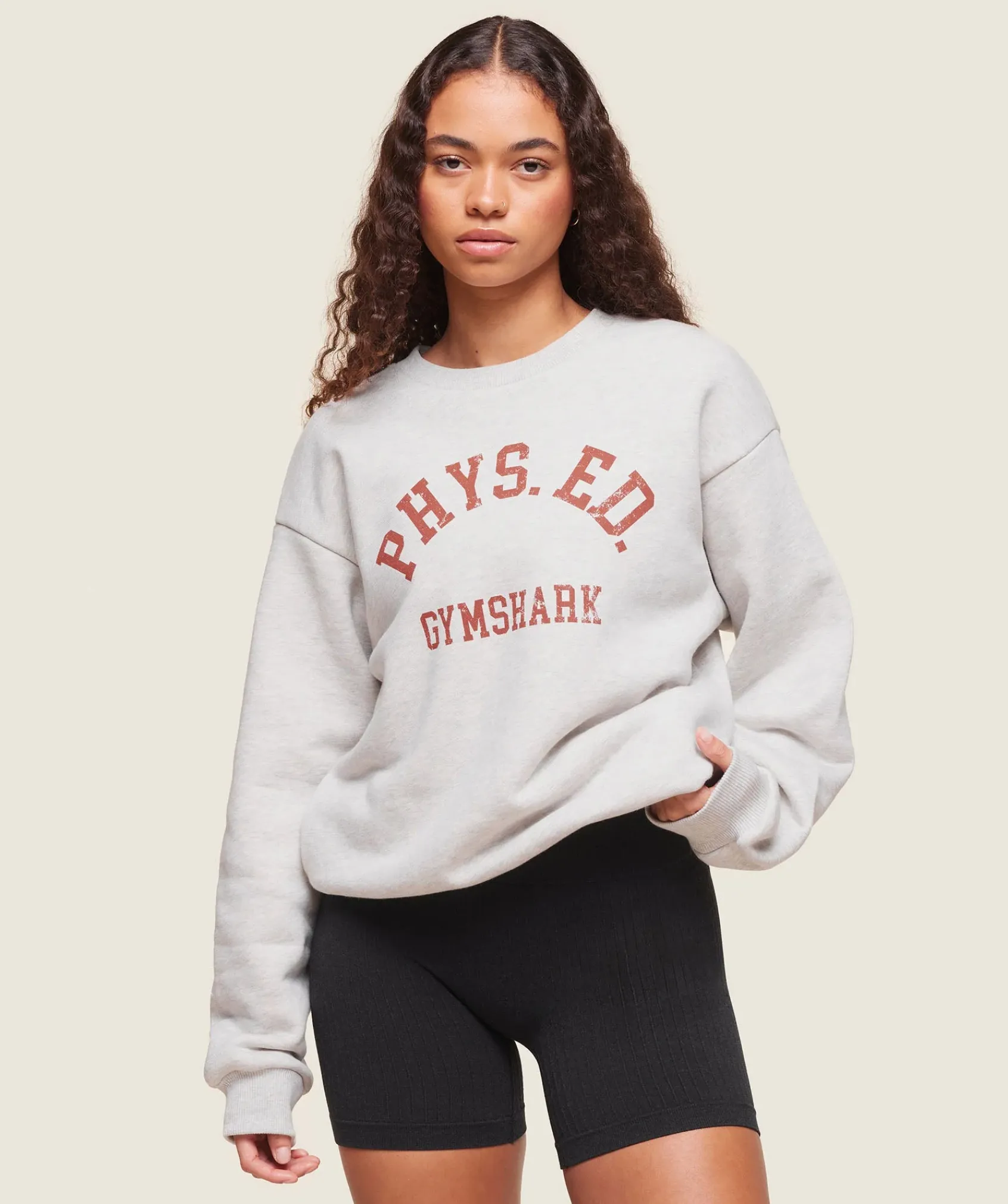 DAMES Gymshark Hoodies & Truien*Phys Ed Crew Neck Sweatshirt