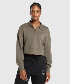 DAMES Gymshark Hoodies & Truien*Phys Ed Graphic 1/4 Zip