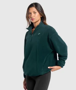 DAMES Gymshark Outerwear|Sportjacks*Polar Fleece 1/2 Zip