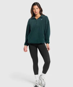 DAMES Gymshark Outerwear|Sportjacks*Polar Fleece 1/2 Zip