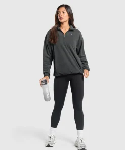 DAMES Gymshark Outerwear|Sportjacks*Polar Fleece 1/2 Zip