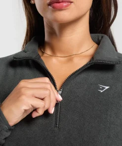 DAMES Gymshark Outerwear|Sportjacks*Polar Fleece 1/2 Zip
