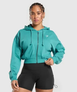 DAMES Gymshark Hoodies & Truien*Power Midi Zip Hoodie