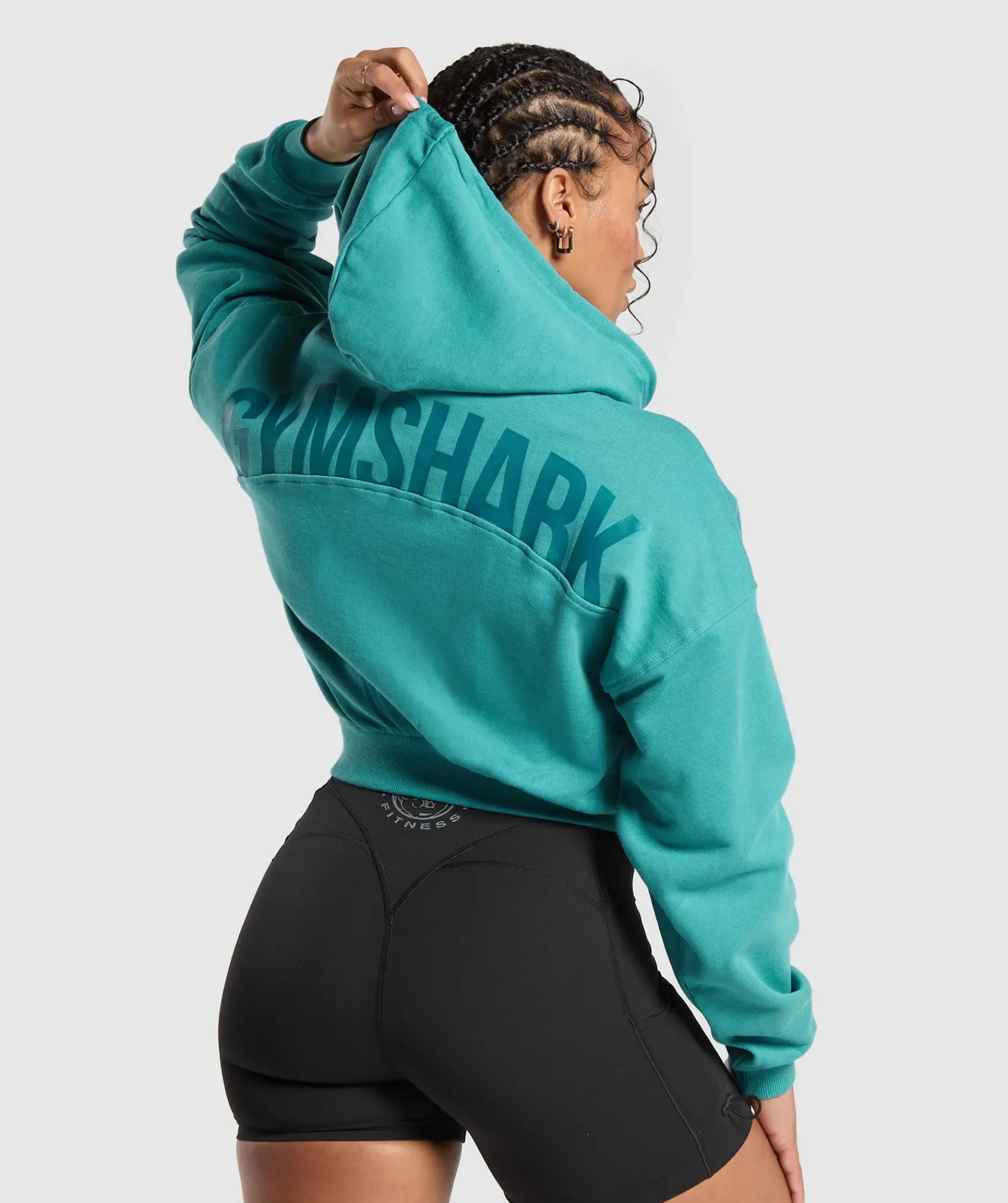 DAMES Gymshark Hoodies & Truien*Power Midi Zip Hoodie