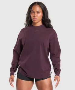 DAMES Gymshark Bedekkende Sportkleding|T-shirts*Power Oversized Long Sleeve Top