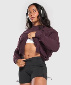DAMES Gymshark Bedekkende Sportkleding|T-shirts*Power Oversized Long Sleeve Top