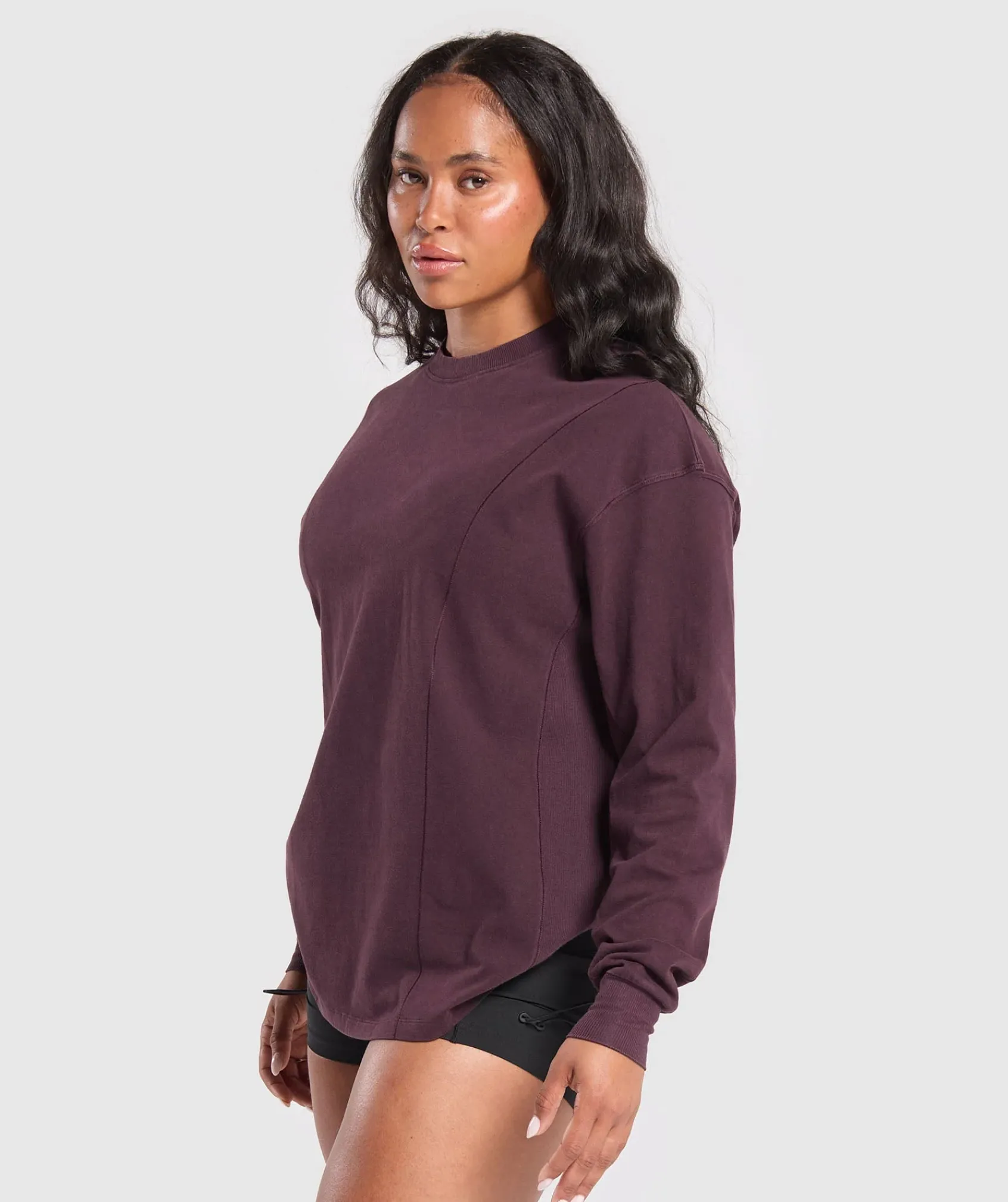 DAMES Gymshark Bedekkende Sportkleding|T-shirts*Power Oversized Long Sleeve Top