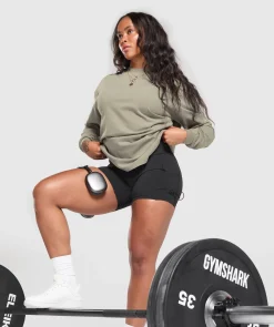 DAMES Gymshark Bedekkende Sportkleding|T-shirts*Power Oversized Long Sleeve Top