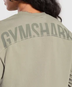 DAMES Gymshark Bedekkende Sportkleding|T-shirts*Power Oversized Long Sleeve Top