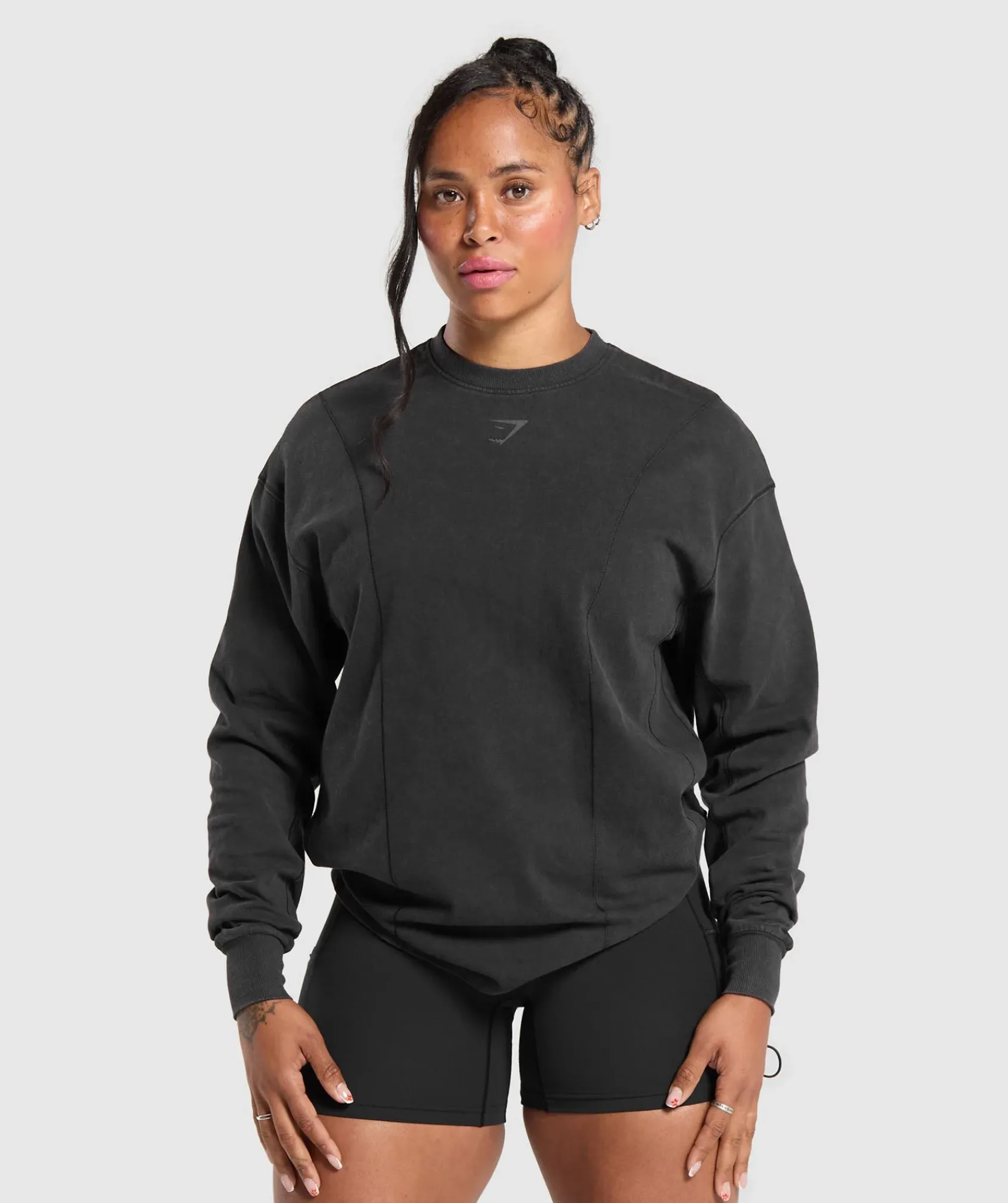 DAMES Gymshark Bedekkende Sportkleding|T-shirts*Power Oversized Long Sleeve Top