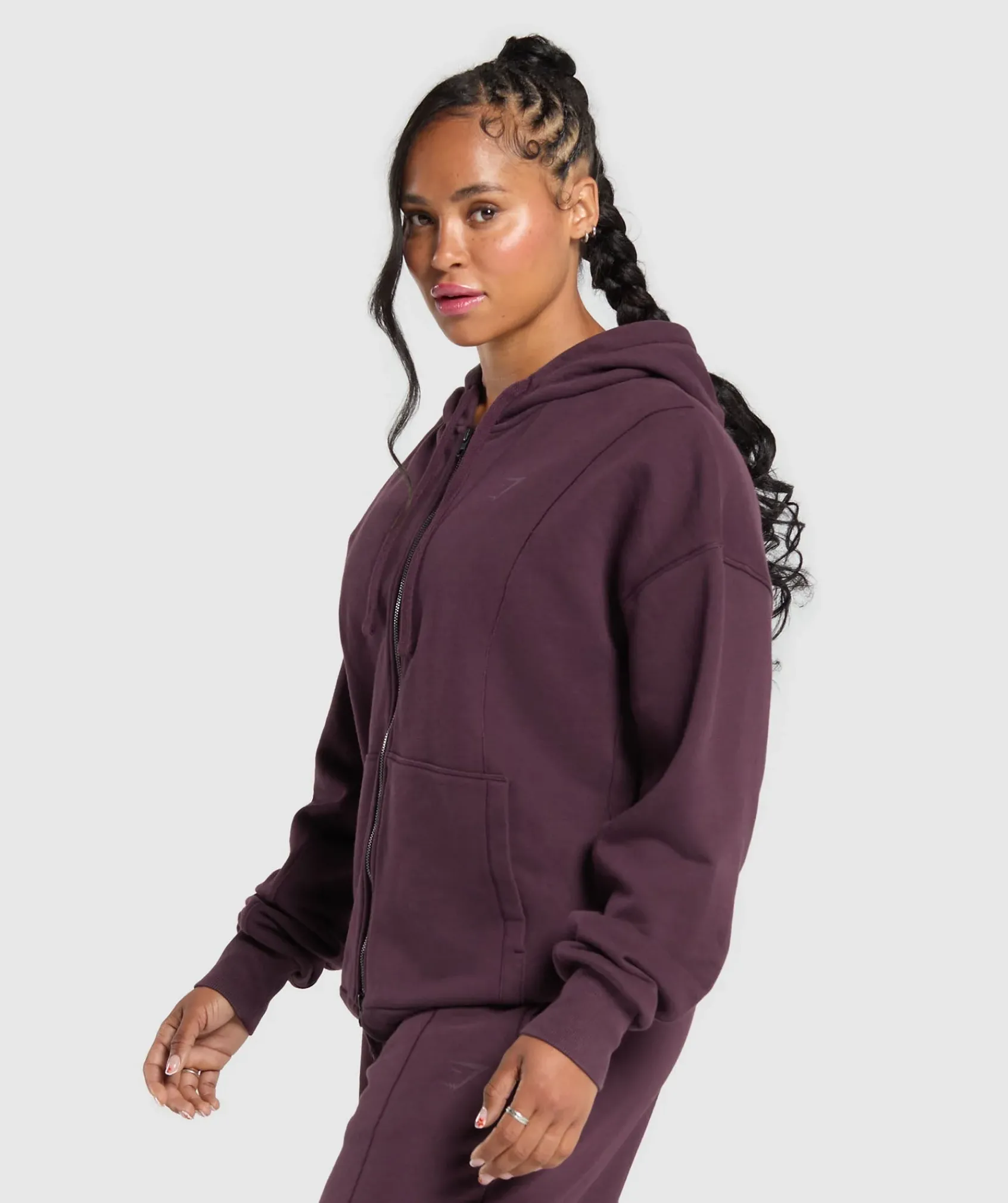 DAMES Gymshark Bedekkende Sportkleding|Sportjacks*Power Oversized Zip Hoodie