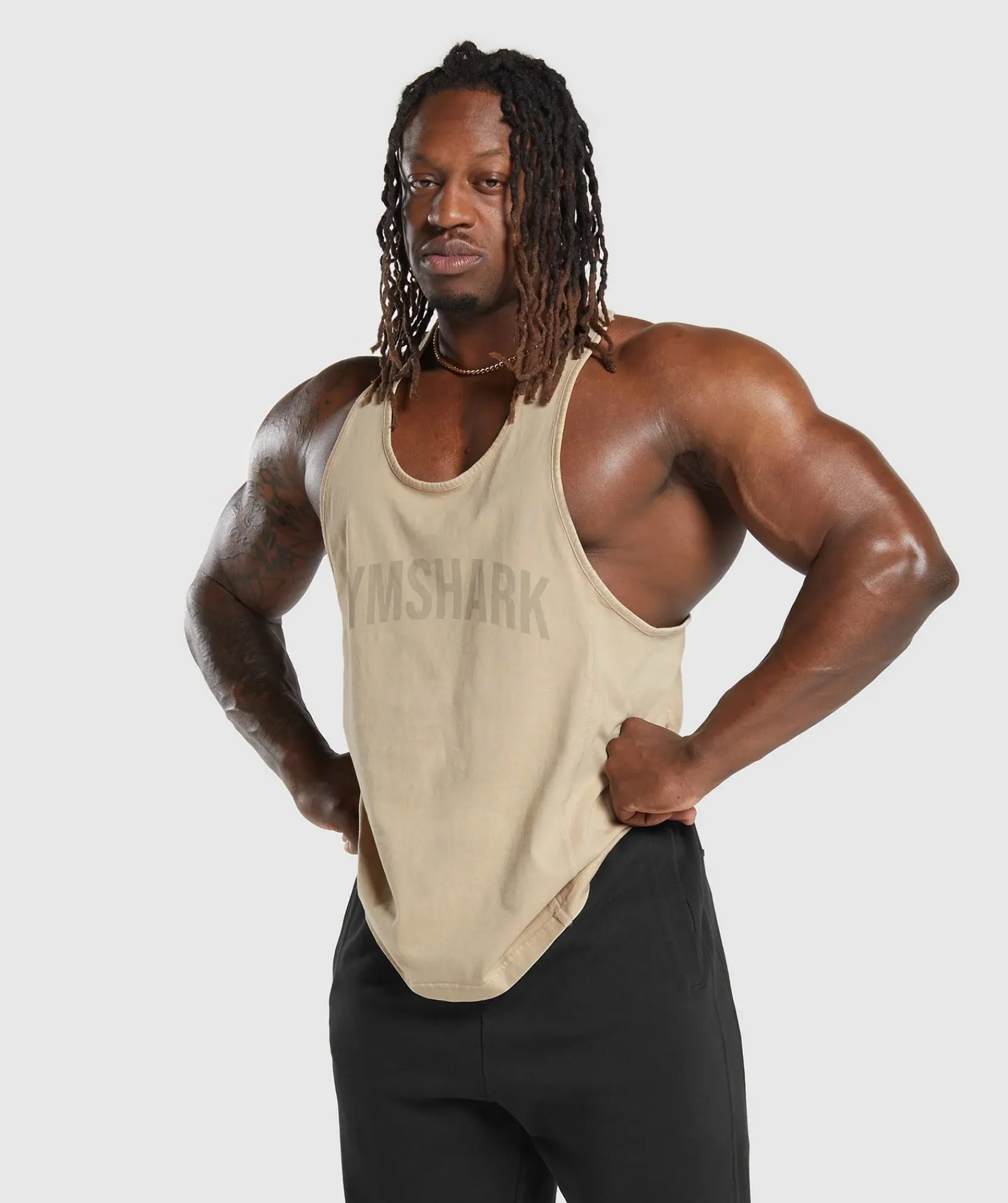 Heren Gymshark Stringers|T-shirts*Power Washed Stringer