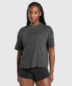 DAMES Gymshark Bedekkende Sportkleding|T-shirts*Premium Legacy Washed Oversized T-Shirt