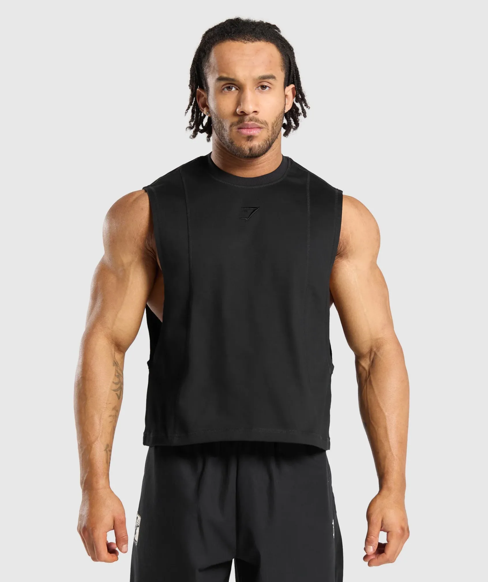 Heren Gymshark Tanktops*Premium Lifting Boxy Cut Off Tank