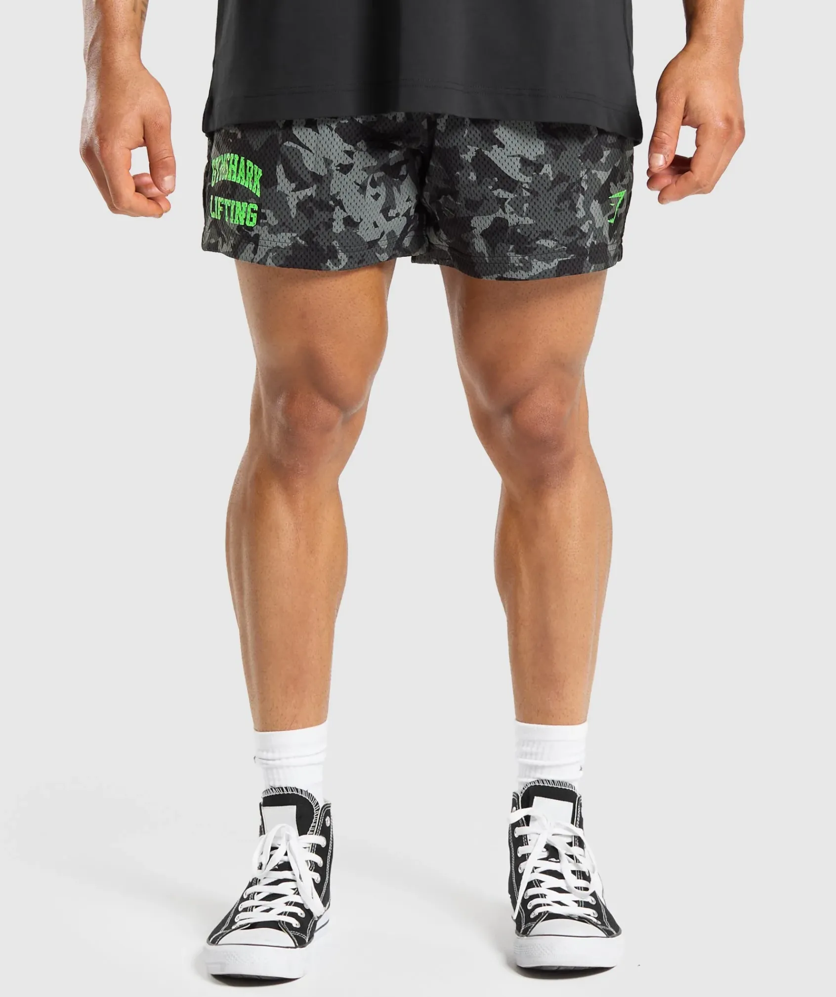 Heren Gymshark Shorts*Printed Lifting Mesh 5" Shorts