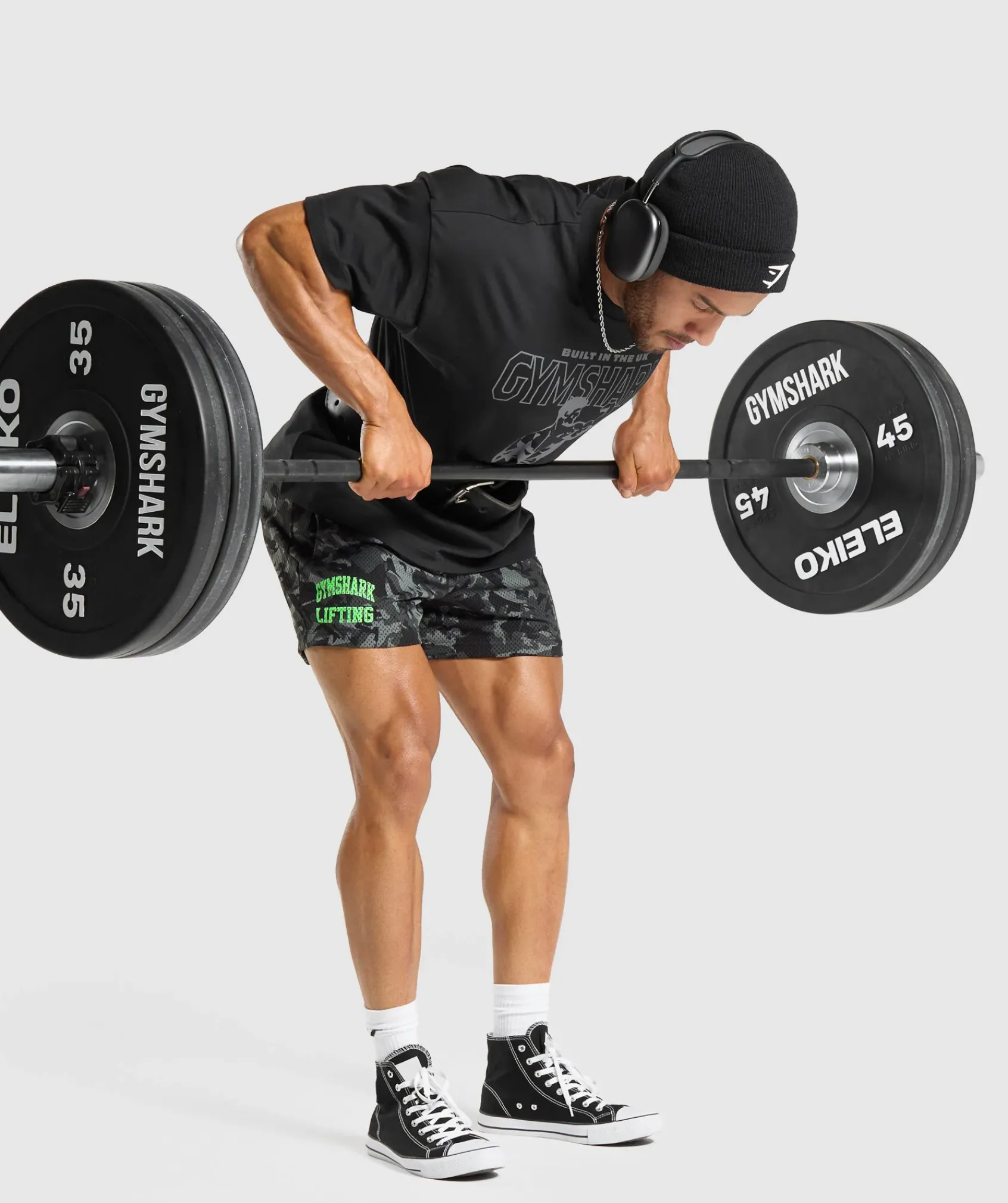 Heren Gymshark Shorts*Printed Lifting Mesh 5" Shorts
