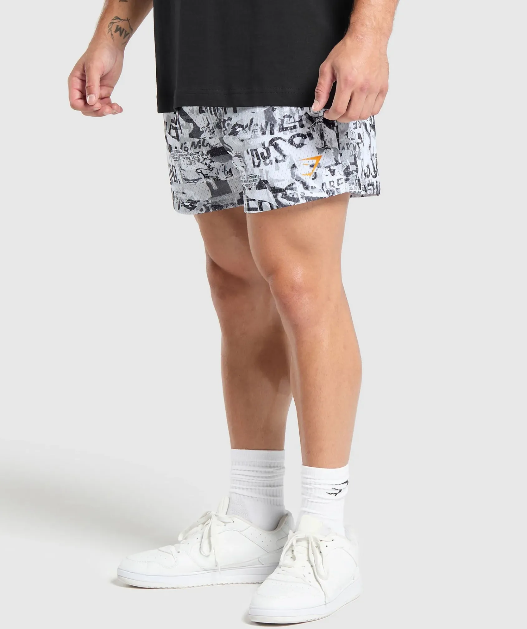 Heren Gymshark Shorts*Printed Mesh 5" Shorts