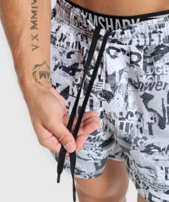 Heren Gymshark Shorts*Printed Mesh 5" Shorts