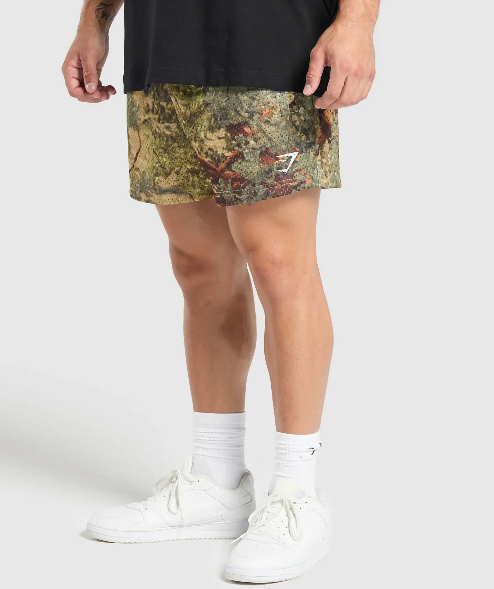 Heren Gymshark Shorts*Printed Mesh 5" Shorts