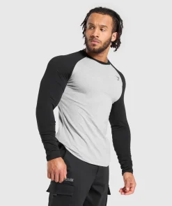 Heren Gymshark T-shirts*Raglan Long Sleeve T-Shirt