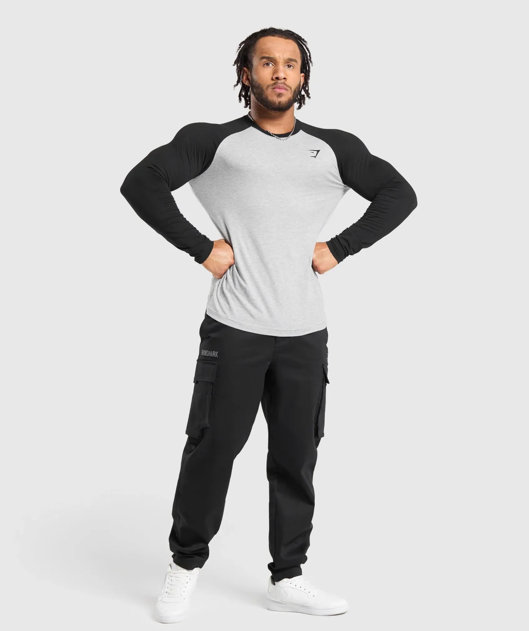 Heren Gymshark T-shirts*Raglan Long Sleeve T-Shirt