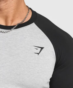 Heren Gymshark T-shirts*Raglan Long Sleeve T-Shirt