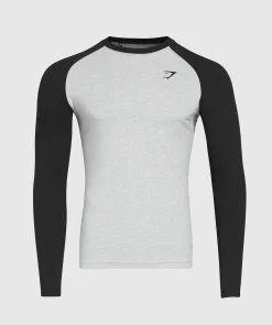 Heren Gymshark T-shirts*Raglan Long Sleeve T-Shirt