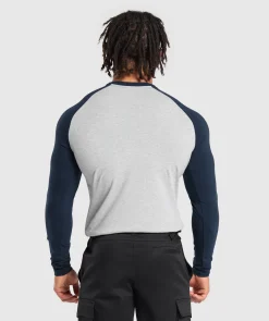 Heren Gymshark T-shirts*Raglan Long Sleeve T-Shirt