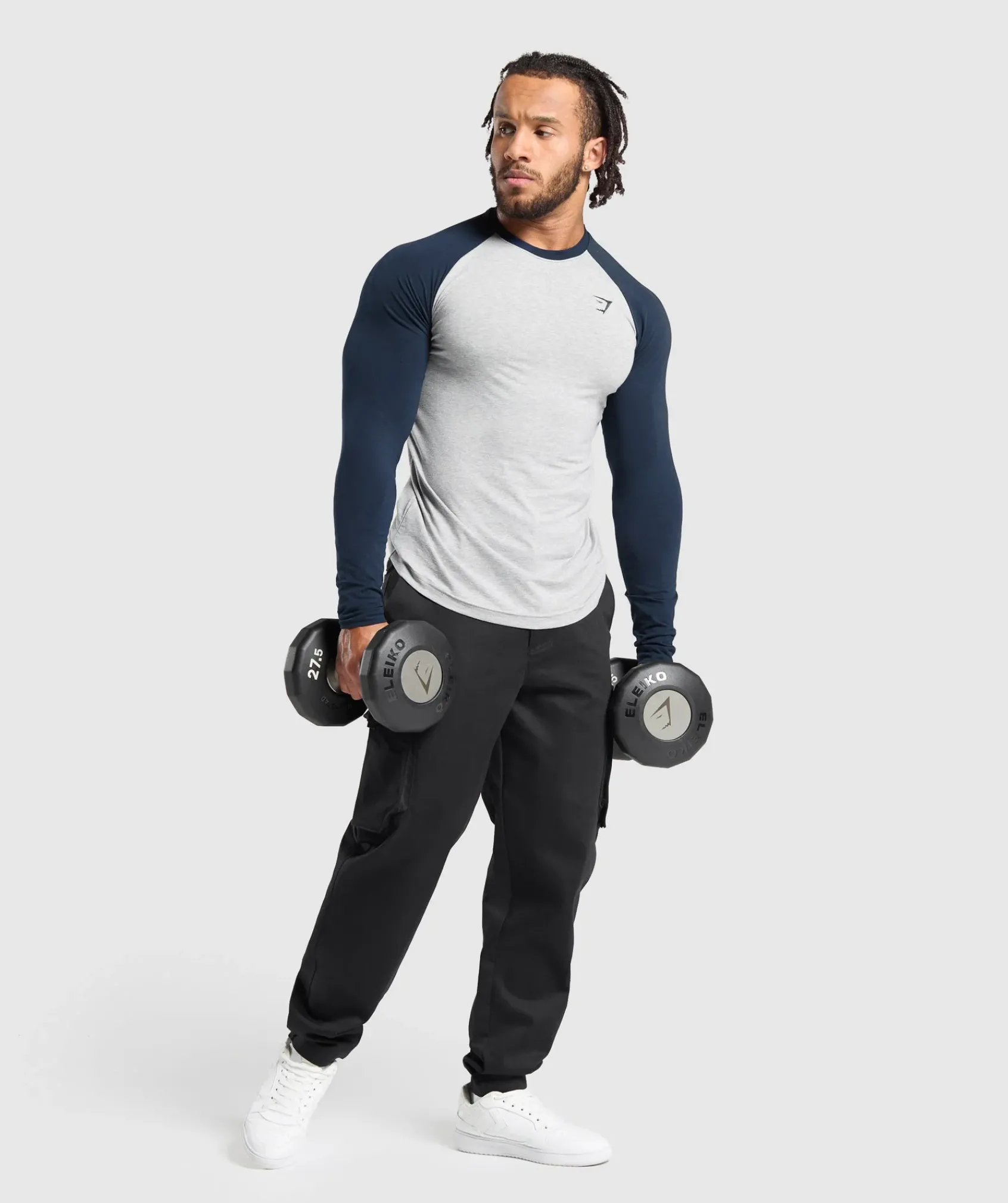 Heren Gymshark T-shirts*Raglan Long Sleeve T-Shirt