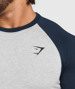 Heren Gymshark T-shirts*Raglan Long Sleeve T-Shirt