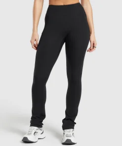 DAMES Gymshark Leggings|Zwarte Leggings*Rest Day Boot Cut Cotton Leggings