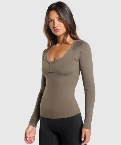 DAMES Gymshark T-shirts*Rest Day Buttery Soft Long Sleeve Top