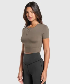 DAMES Gymshark Croptops|T-shirts*Rest Day Buttery Soft Midi Top