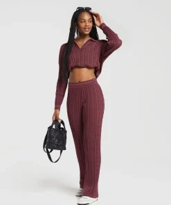 DAMES Gymshark Joggingbroeken*Rest Day Cable Knit Pants