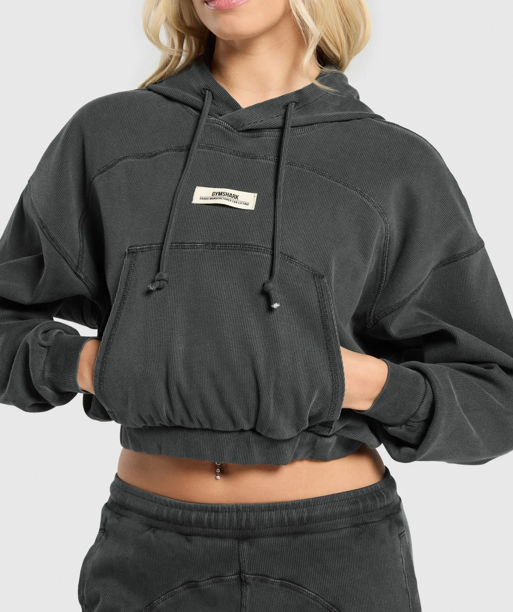 DAMES Gymshark Hoodies & Truien*Rest Day Ribbed Hoodie