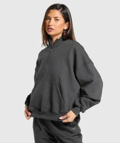 DAMES Gymshark Bedekkende Sportkleding|Sportjacks*Rest Day Sweats 1/2 Zip Pullover