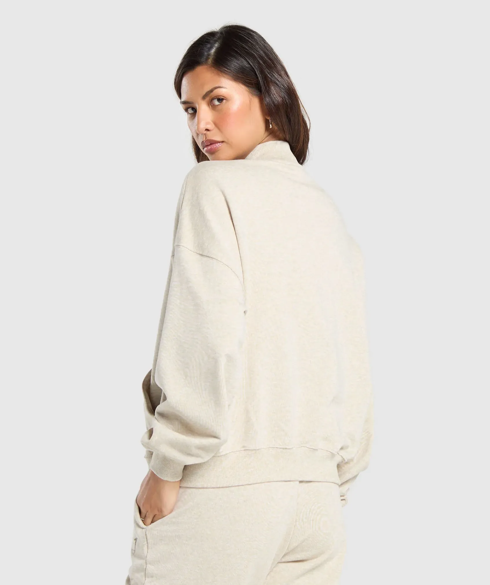 DAMES Gymshark Bedekkende Sportkleding|Sportjacks*Rest Day Sweats 1/2 Zip Pullover