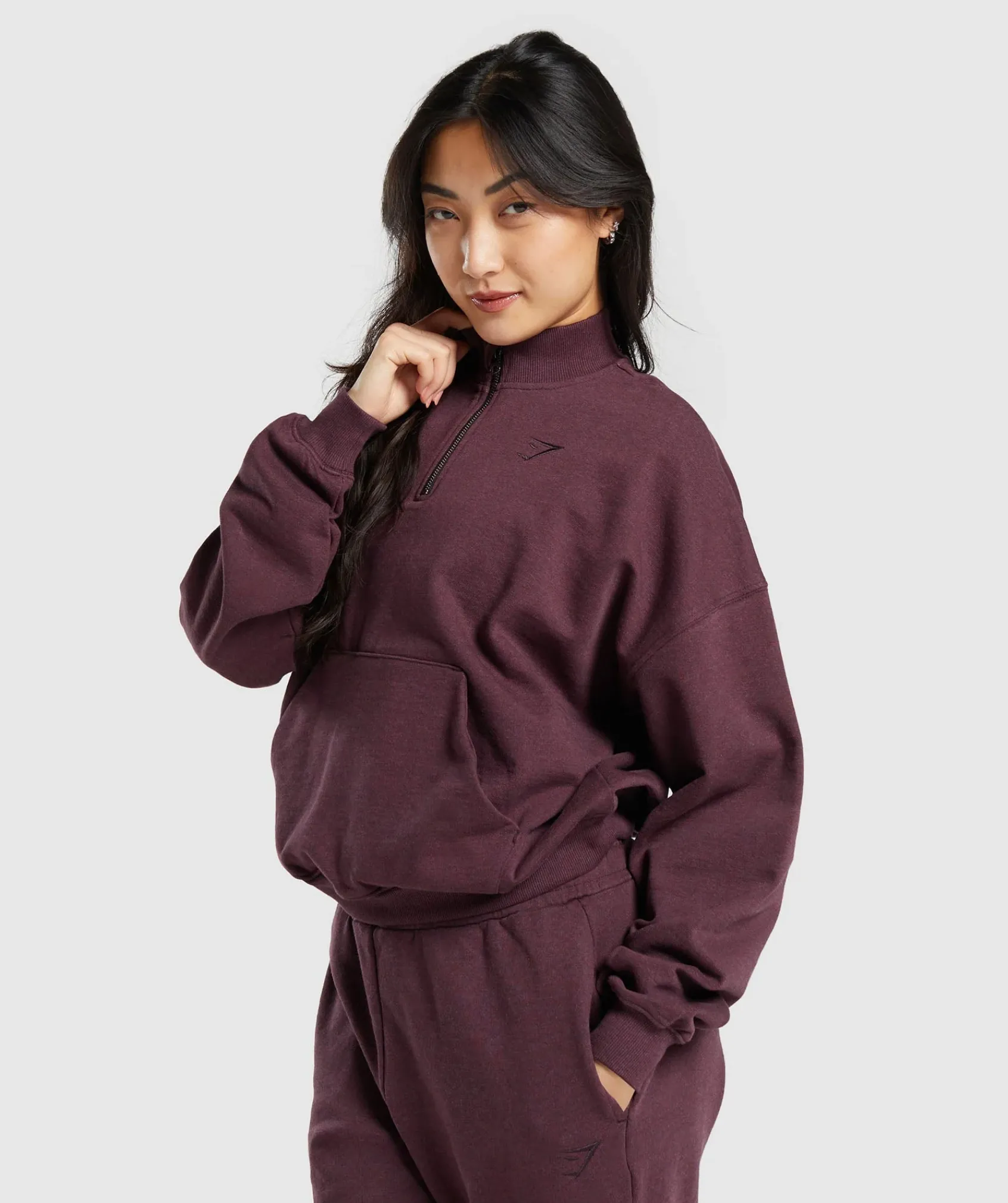 DAMES Gymshark Bedekkende Sportkleding|Sportjacks*Rest Day Sweats 1/2 Zip Pullover